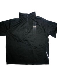 hind half zip athletic jacket black