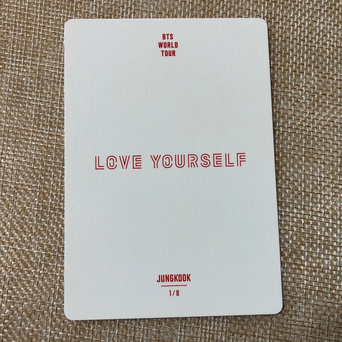 BTS JUNGKOOK 1/8 [Love Yourself World Tour] Official Mini