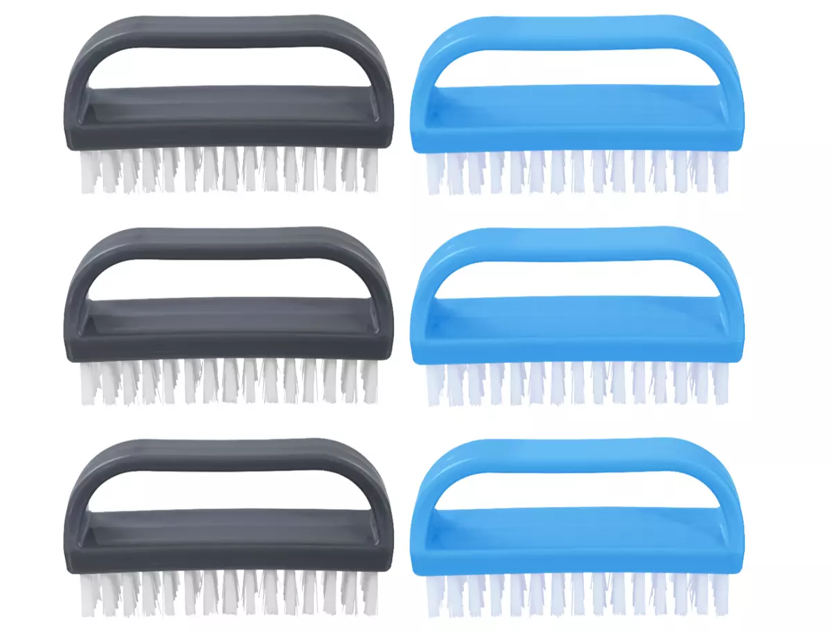 Superio Nail Brush Scrub, Stiff Bristle Cleaning Brush for Toes