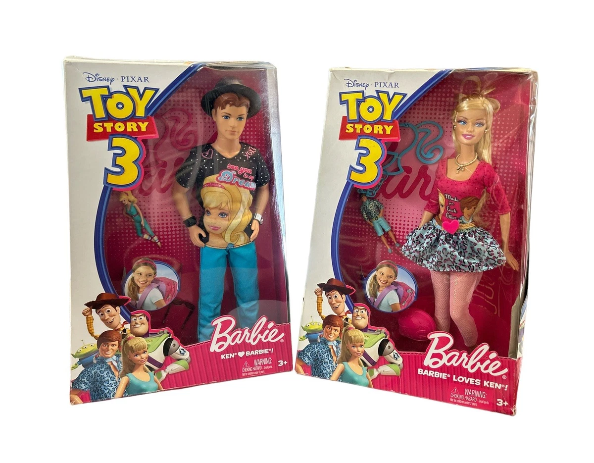 Disney Pixar Toy Story 3 Barbie Loves Ken Barbie Doll Mattel Set