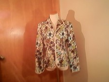 Requirements brand women's multi - color floral jacket, M, cotton blend, unlined