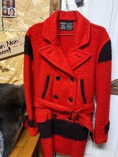 Maine Guide Red Wool "hudson Bay" Coat Styled By Congress Antique Men's