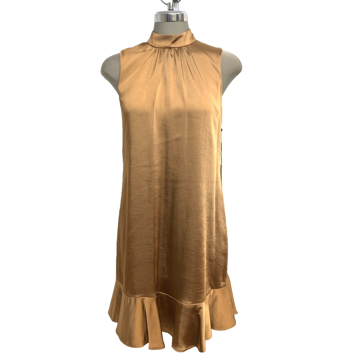 knee length dresses for ladies Cocoa Faux Leather Strapless A-line Mini Dress