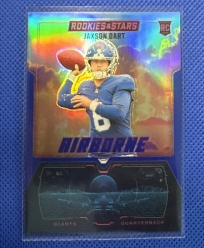 2025 Panini Rookies & Stars-Jaxson Dart Blue PRIZM /50 Airborne Rookie Card #30