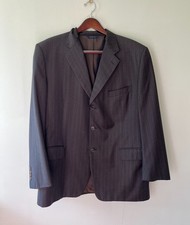 Brooks Brothers Golden Fleece Men's Wool Brown Pinstripe 2 Piece Suit 46R 38x28
