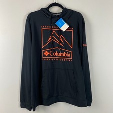 Columbia Hoodie Men XL Black Box Logo Pullove...
