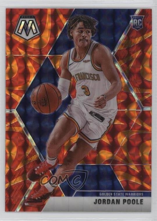 2019-20 Panini Mosaic Rookies Reactive Orange Prizm Jordan Poole #228 12g7