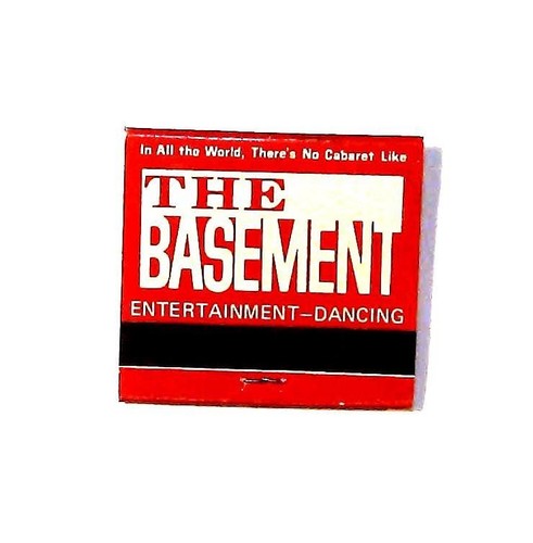 The Basement, 2nd Storey, Marina Del Rey, Ca., Vintage Matchbook