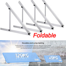 2/4PCS Solar Panel RV Tilt Mount Brackets Rooftop Flat Surface Adjustable Frame