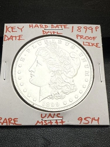 1899 P BU GEM MORGAN SILVER DOLLAR UNC MS+++ DMPL U.S. MINT RARE KEY COIN 9514
