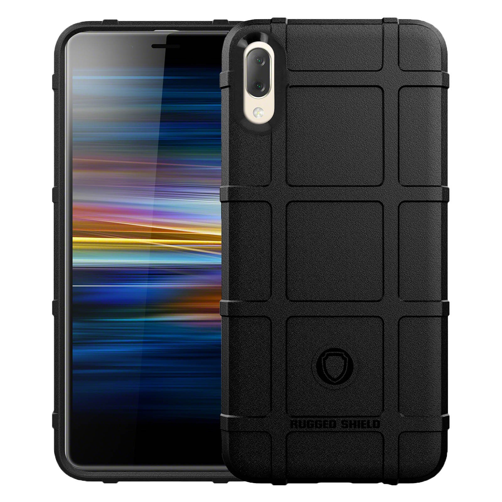 Coque antichoc Xperia L3 en silicone noir avec angles renforcés