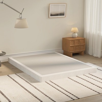 Box Spring for Queen Bed 4 Inch - Heavy Duty Metal Mattress Foundation with E...