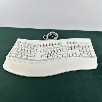 Vintage Chicony KB-7903 Ergonomic Split Keyboard Beige Windows 98 Retro PC PS/2