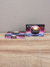 Two TDK MP 8mm 120 Minute Premium Camcorder Video Cassette NEW Sealed