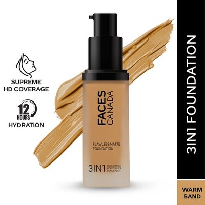 Faces Canada Flawless Matte Foundation (30ml) - Warm Sand