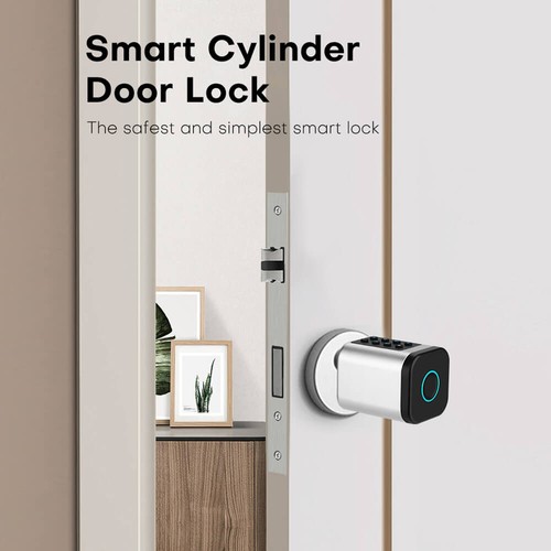 Tuya Smart Door Lock Cylinder Fingerprint Password Card APP Unlock+Keys 60~90mm. - Bild 7 von 18