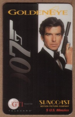 5m GoldenEye 007 Bond Suncoast Werbe Phone Card