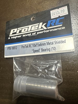 ProTek RC 10x15x4mm Metal Shielded ''Speed'' Bearing (10) [PTK-10012]