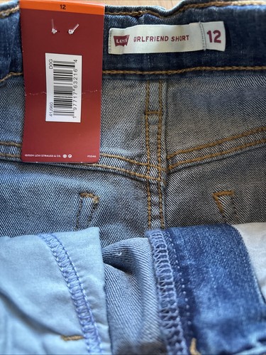 Levi's Youth Short Adjustable Waistband Stretch Girlfriend Cuffed Sz 12 lot of 2 - Picture 6 of 11