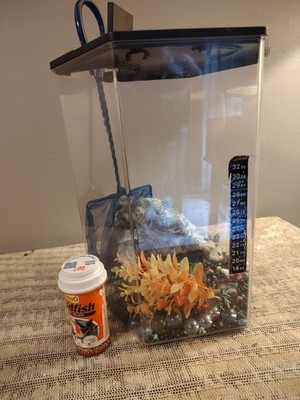 Tetra Colorfusion Fish Tank Aquarium Kit 1 Gallon Hexagon