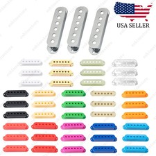 3 Pcs Plastic SSS Single Coil Pickup Covers For Fender SQ Strat multiColors