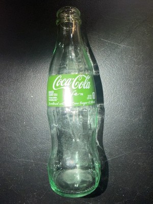 8oz Coca Cola Life Green Tinted Glass Bottle Empty Limited Edition (SP 8)