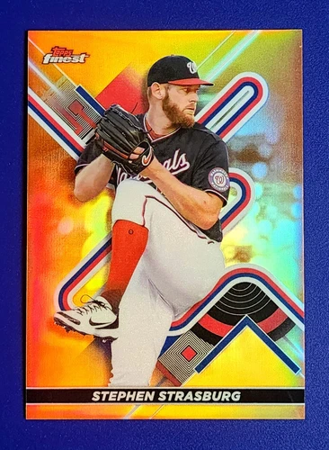 Stephen Strasburg 2022 Topps Finest ORANGE Refractor #100 SSP  1/1 number 25 /25