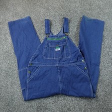 Liberty Overalls Mens 38X34 Dark Blue Jean Denim Carpenter Work Farm Bibs Chore