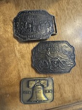 Belt Buckles  3-Liberty Bell , Harley Davidson & American Express ,Vintage