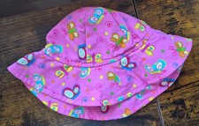 Girls sun summer bucket hat beach pool butterfly flower Small