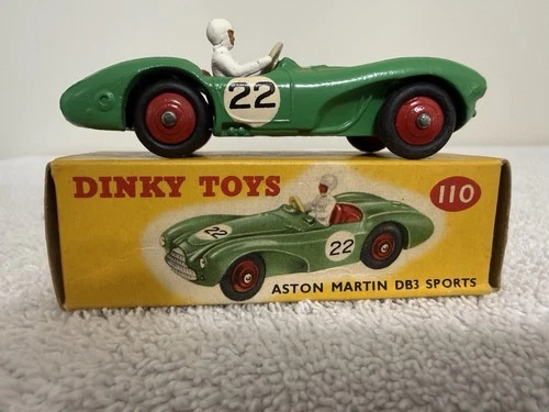 Vintage original Dinky # 110 Aston Martin DB3 Sports new In original box