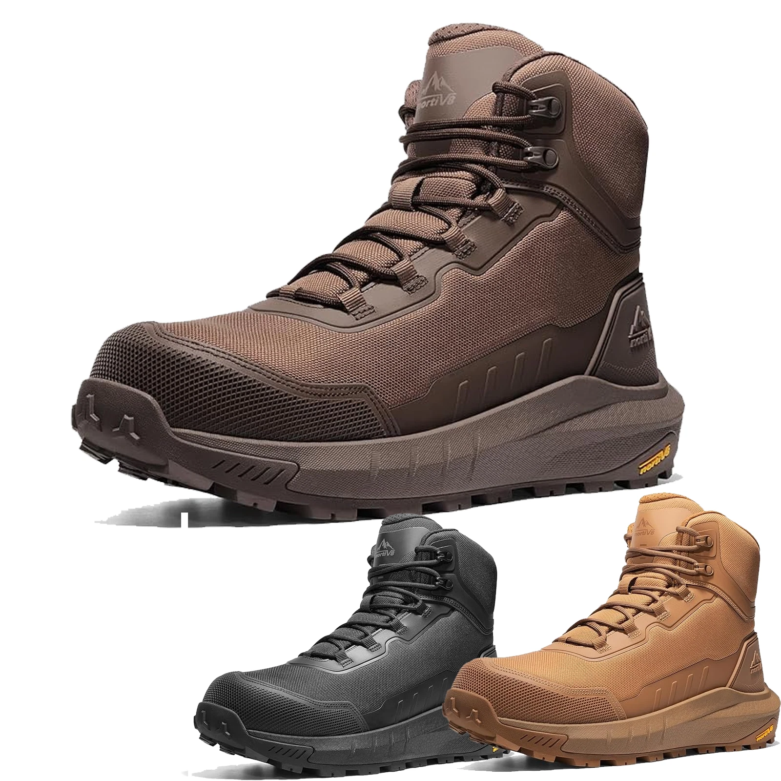 Men Construction Composite Toe Boots Lightweight Safety Work Boots