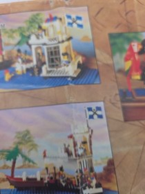 LEGO 6267 Lagoon Lock-up INSTRUCTIONS & Base Plate ONLY - Vintage 1991 Pirates