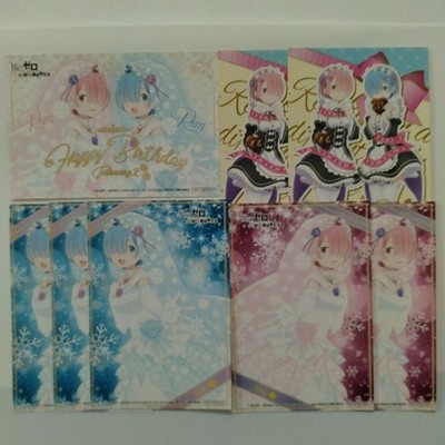 Re:Zero Winter Campaign 8-Piece Postcard Set Ram Rem Wedding Valentine 2018