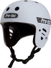 Protec Full Cut Certified Matte White Large Helmet