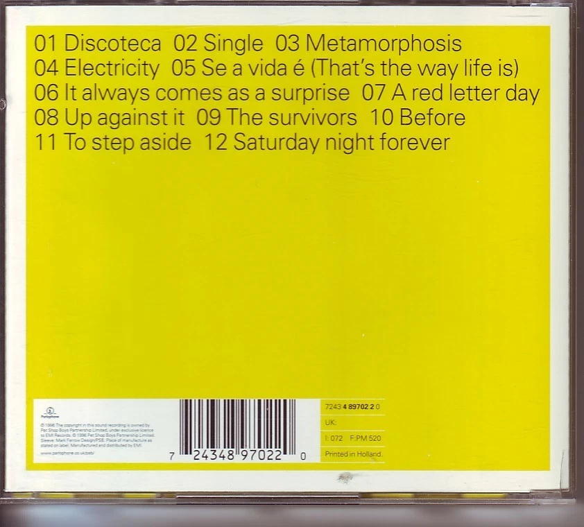 Pet Shop Boys - Bilingual, CD, mit Sticker - Bild 2 von 2