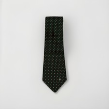 Vintage Burberrys of London Mens Tie, Red Green Geometric Holiday Design NWT