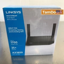Linksys MR7350 Max-Stream AX1800 Dual-Band Mesh Wi-Fi 6 Router, Gigabit Ethernet