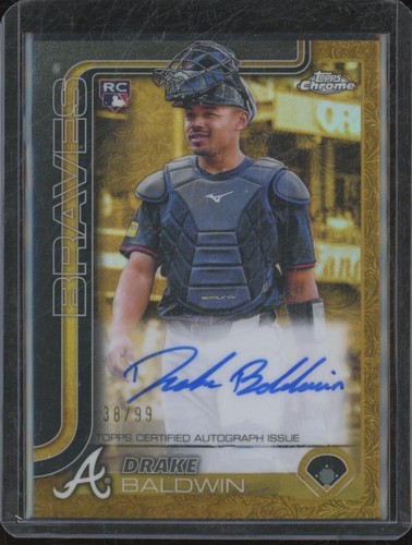 2025 Topps Chrome Gilded DRAKE BALDWIN RC Rookie Auto Gold Etch Ref /99 SE1