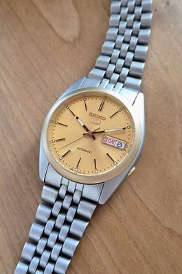 Vintage Seiko 5 SNXJ 92 Einzelstück Automatic DJ 36 7s26-3110 Two-Tone 