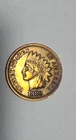 1880 Indian Head Cent Penny AU About Uncirculated Cleaned