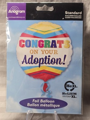 Anagram Congrats On Your Adoption Foil Mylar Round 17'' Balloon