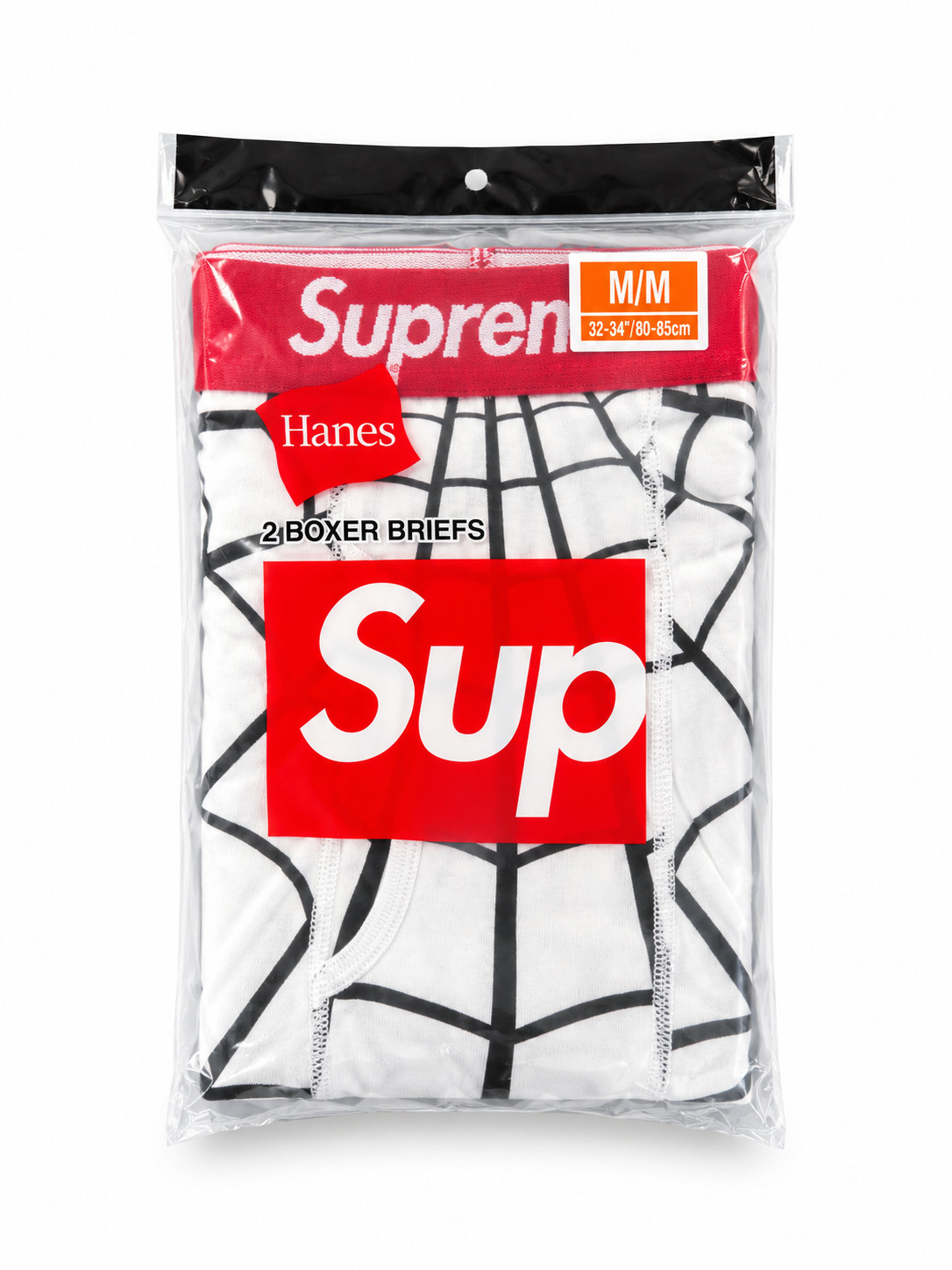 Supreme x Hanes Spider-Man Boxer Briefs 2er Pack Herren Gr. M Neu OVP