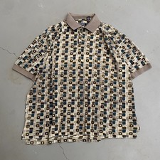 1990s Fizzaro All Over Print Polo Shirt