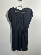 Trixxi Women’s S Embellished Neck Short Little Black Dress