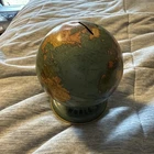 Vintage The Ohio Art co World Bank Globe Metal Bank (USA)- 1950’s MCM Piggy Bank
