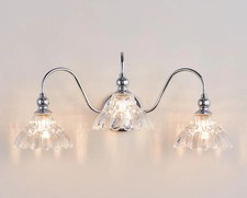 Chrome Bathroom Vanity Lights Modern-Crystal Vanity Lighting Fixtures 3-Lights.