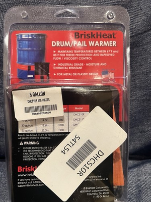 #ad #ad Briskheat 5 Gallon Bucket Pail Drum Heater DHCS10R 550W 160° to 425° F $108.95
