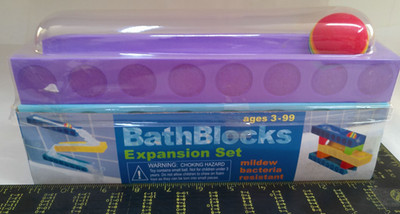 Bath Blocks Ball Roll Expansion Set by Just Think Toys Smooth Surface Cling NEW