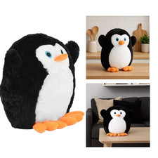 Image of 3D Hot Water Bottle With Cover Cute Penguin 800ml Soft Plush Novelty Heat Bag